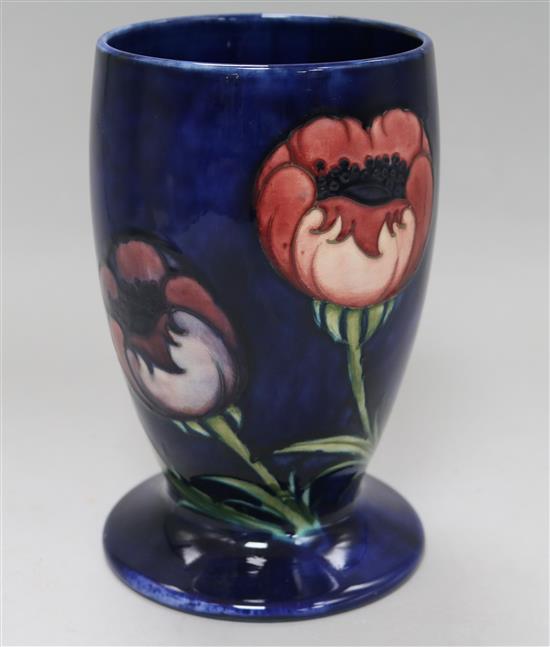 A Moorcroft Anemone pattern vase, height 19cm
